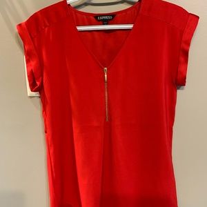 Express V-Neck w/Gold Zipper